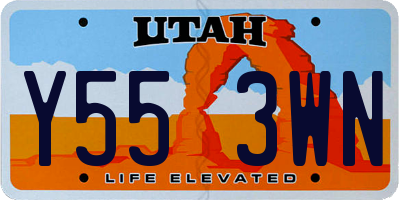 UT license plate Y553WN