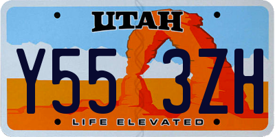 UT license plate Y553ZH