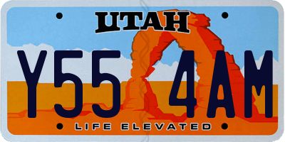 UT license plate Y554AM
