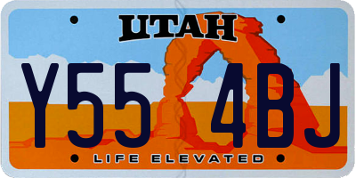 UT license plate Y554BJ
