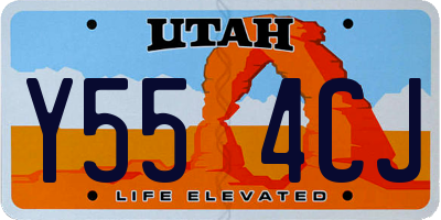 UT license plate Y554CJ