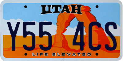 UT license plate Y554CS