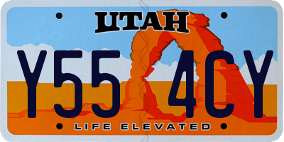 UT license plate Y554CY