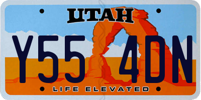 UT license plate Y554DN