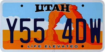 UT license plate Y554DW