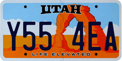 UT license plate Y554EA