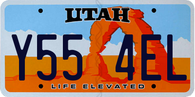 UT license plate Y554EL