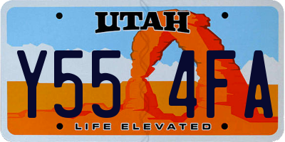 UT license plate Y554FA