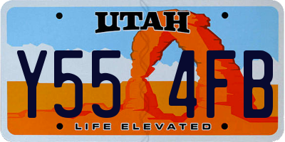 UT license plate Y554FB