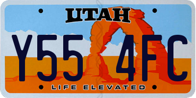 UT license plate Y554FC
