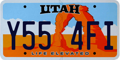 UT license plate Y554FI