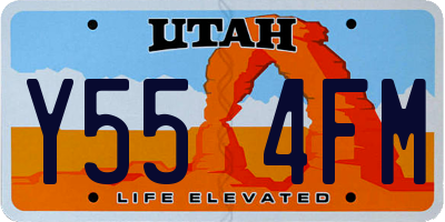 UT license plate Y554FM