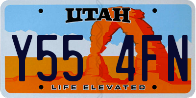 UT license plate Y554FN
