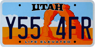 UT license plate Y554FR