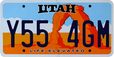 UT license plate Y554GM