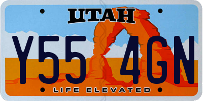 UT license plate Y554GN