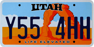 UT license plate Y554HH