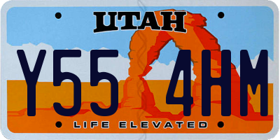 UT license plate Y554HM