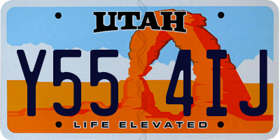 UT license plate Y554IJ