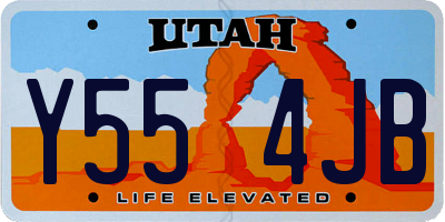 UT license plate Y554JB