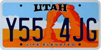 UT license plate Y554JG