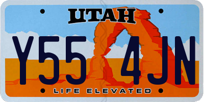 UT license plate Y554JN