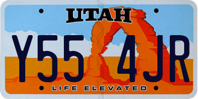 UT license plate Y554JR