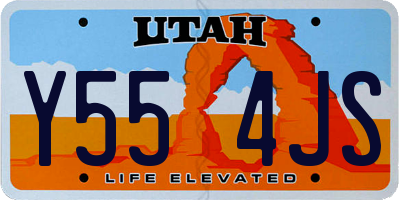 UT license plate Y554JS
