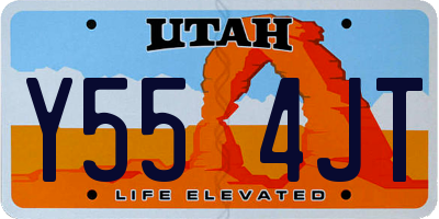UT license plate Y554JT