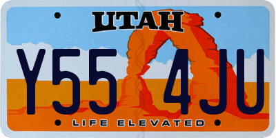 UT license plate Y554JU
