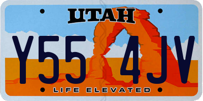 UT license plate Y554JV
