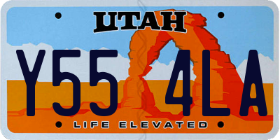 UT license plate Y554LA