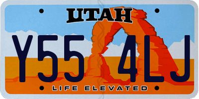 UT license plate Y554LJ