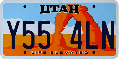 UT license plate Y554LN