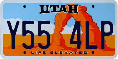 UT license plate Y554LP