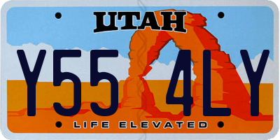 UT license plate Y554LY