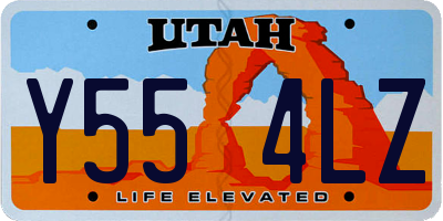 UT license plate Y554LZ