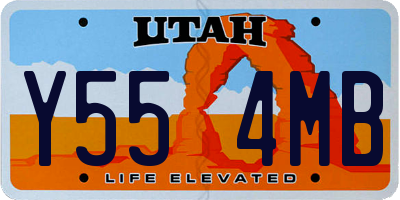 UT license plate Y554MB