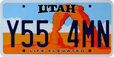 UT license plate Y554MN