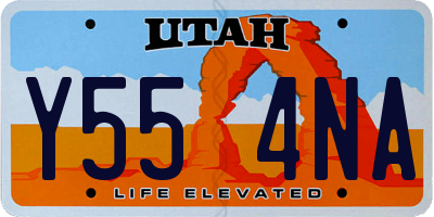 UT license plate Y554NA