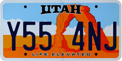 UT license plate Y554NJ