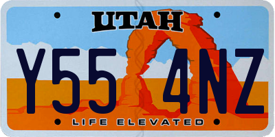 UT license plate Y554NZ