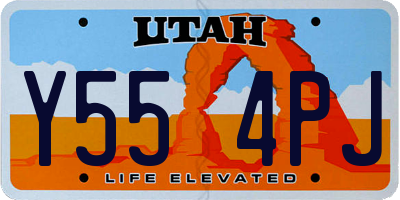 UT license plate Y554PJ