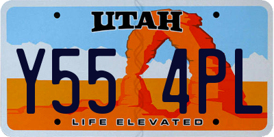 UT license plate Y554PL