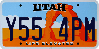 UT license plate Y554PM