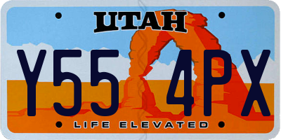 UT license plate Y554PX