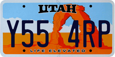 UT license plate Y554RP