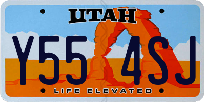 UT license plate Y554SJ