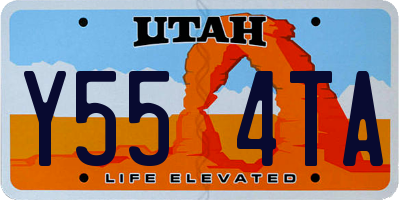 UT license plate Y554TA