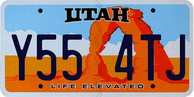 UT license plate Y554TJ